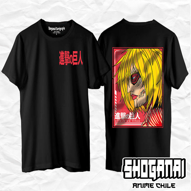 SNK10 Annie Leonhart / Titán Hembra - Shingeki No Kyojin / Polera manga corta 1
