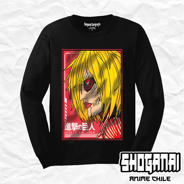 SNK10 Annie Leonhart / Titán Hembra - Shingeki No Kyojin / Polera manga larga 1
