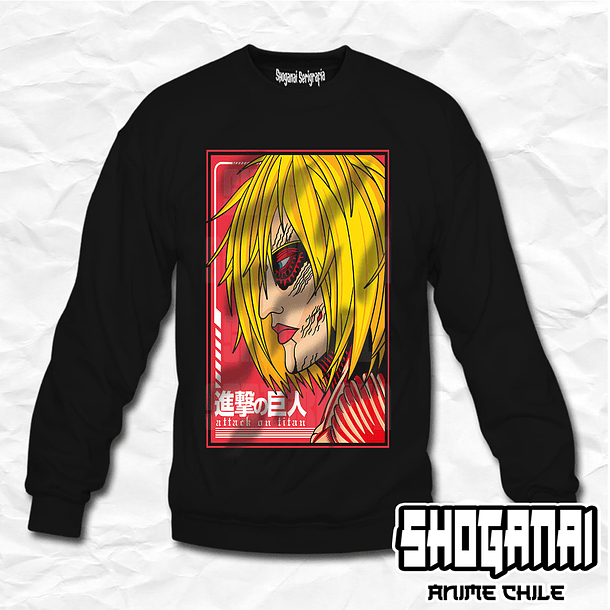 SNK10 Annie Leonhart / Titán Hembra - Shingeki No Kyojin / Crewneck - Poleron Polo 1