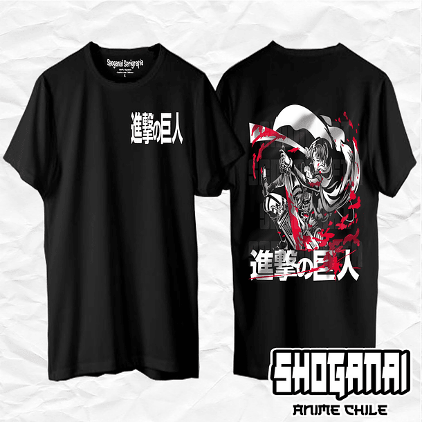 SNK12 Levi Ackerman - Shingeki No Kyojin / Polera manga corta 1