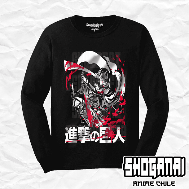 SNK12 Levi Ackerman - Shingeki No Kyojin / Polera manga larga 1