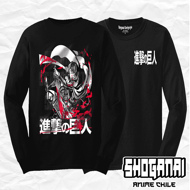 SNK12 Levi Ackerman - Shingeki No Kyojin / Polera manga larga 1