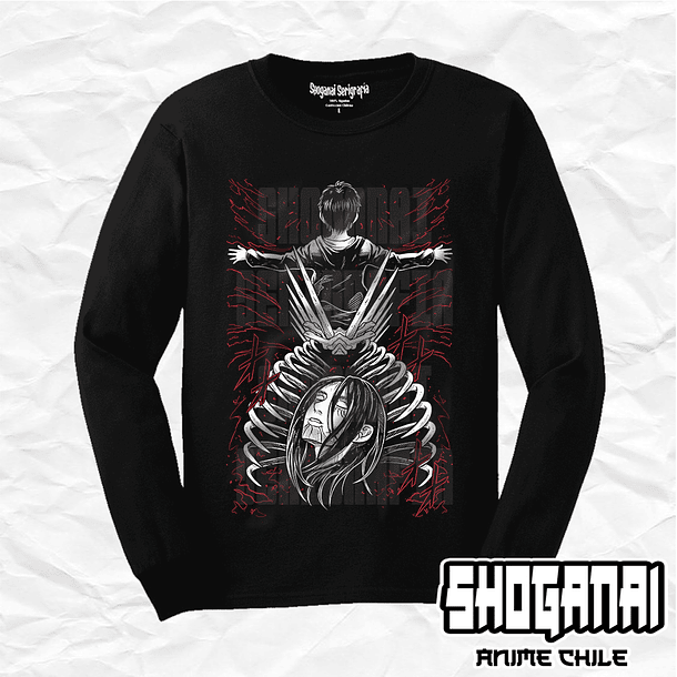 SNK13 Eren El Retumbar - Shingeki No Kyojin / Polera manga larga 1