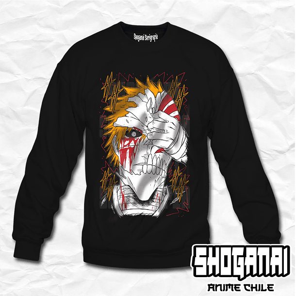 BLCH02 Ichigo Kurosaki - Bleach / Crewneck - Poleron Polo 1