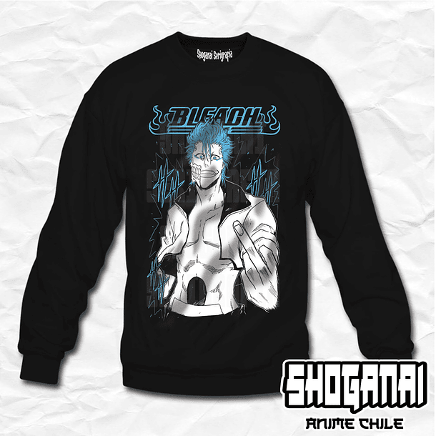 BLCH04 Grimmjow Jaegerjaques - Bleach / Crewneck - Poleron Polo 1