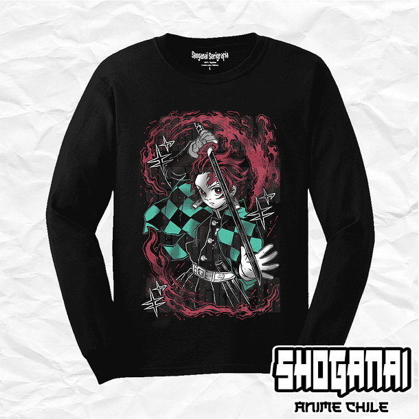 KNY69 Tanjiro Kamado  - Kimetsu No Yaiba / Polera manga larga 1