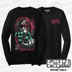 KNY69 Tanjiro Kamado  - Kimetsu No Yaiba / Polera manga larga