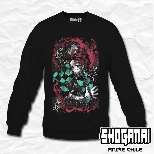 KNY69 Tanjiro Kamado  - Kimetsu No Yaiba / Crewneck - Poleron Polo 1