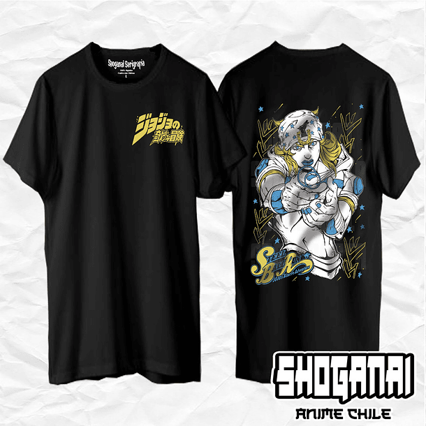 JJS11 Johnny Joestar - JoJo's Bizarre Adventure / Polera manga corta 1
