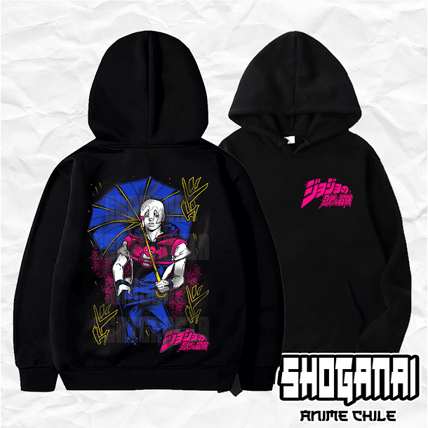 JJS12 Jodio Joestar - JoJo's Bizarre Adventure / Hoddie - Poleron Canguro 1