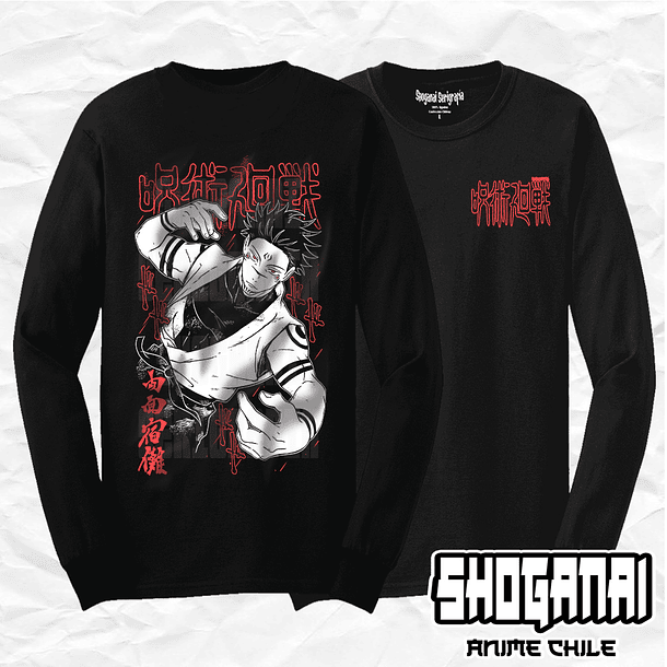 JJK80 Sukuna / Megumi - Jujutsu Kaisen / Polera manga larga 1