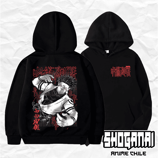 JJK80 Sukuna / Megumi - Jujutsu Kaisen / Hoddie - Poleron Canguro 1