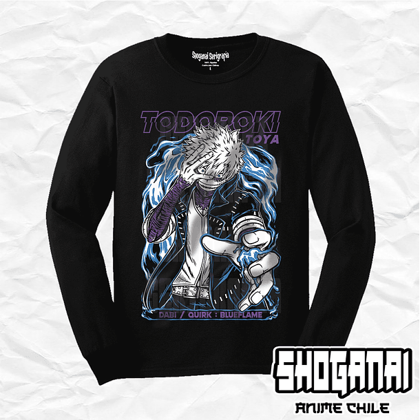BNH01 Dabi / Toya Todoroki - Boku No Hero / Polera manga larga 1
