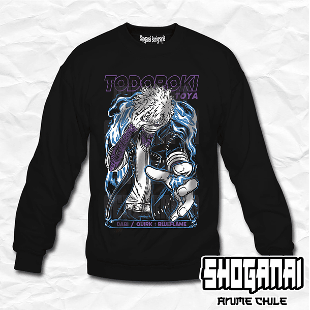 BNH01 Dabi / Toya Todoroki - Boku No Hero / Crewneck - Poleron Polo 1