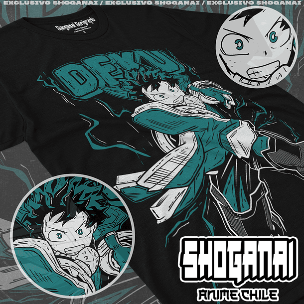 BNH02 Deku / Izuku Midoriya - Boku No Hero / Polera manga corta 1