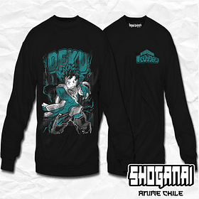 BNH02 Deku / Izuku Midoriya - Boku No Hero / Crewneck - Poleron Polo