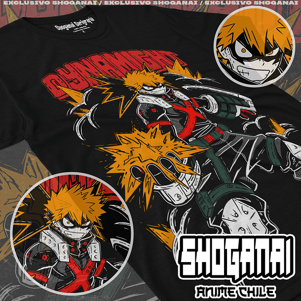 BNH03 Dynamight / Katsuki Bakugo - Boku No Hero / Polera manga corta 1