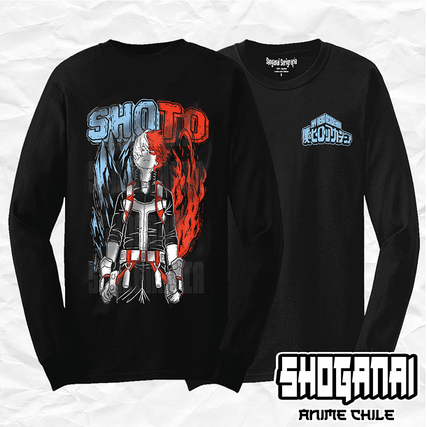 BNH04 Shoto / Shoto Todoroki - Boku No Hero / Polera manga larga 1