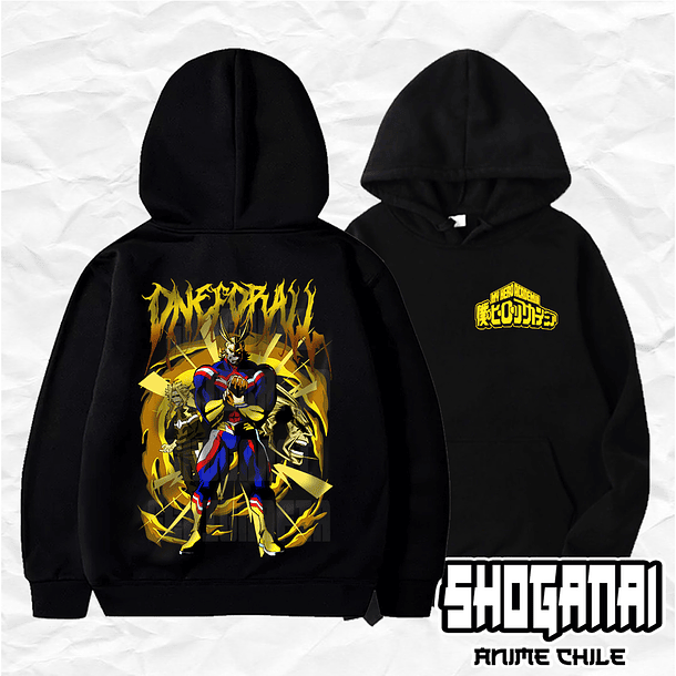 BNH05 All Might - Boku No Hero / Hoddie - Poleron Canguro 1