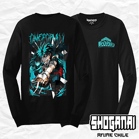 BNH06 Deku / Izuku Midoriya - Boku No Hero / Polera manga larga