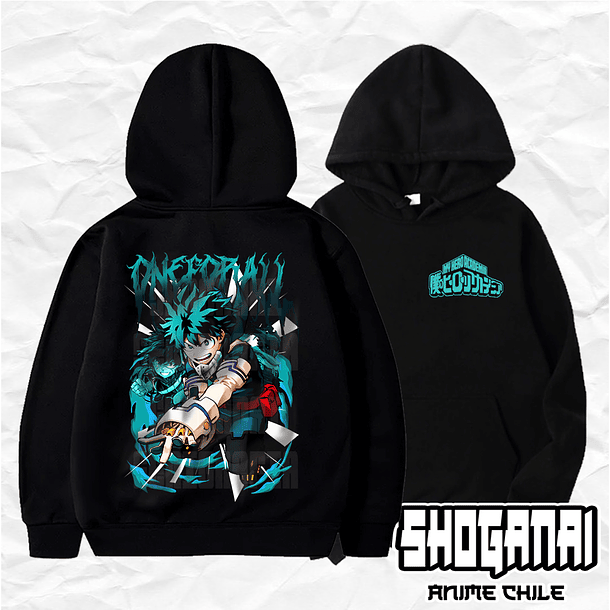 BNH06 Deku / Izuku Midoriya - Boku No Hero / Hoddie - Poleron Canguro 1