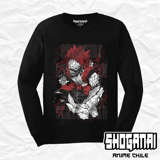 BNH11 Red Riot / Eijiro Kirishima - Boku No Hero / Polera manga larga 1