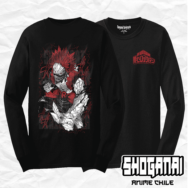 BNH11 Red Riot / Eijiro Kirishima - Boku No Hero / Polera manga larga 1