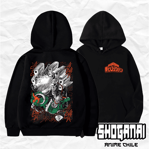 BNH14 Dynamight / Katsuki Bakugo - Boku No Hero / Hoddie - Poleron Canguro 1