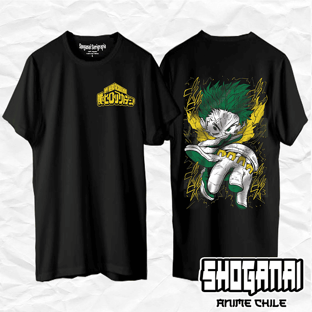 BNH16 Deku / Izuku Midoriya - Boku No Hero / Polera manga corta 1