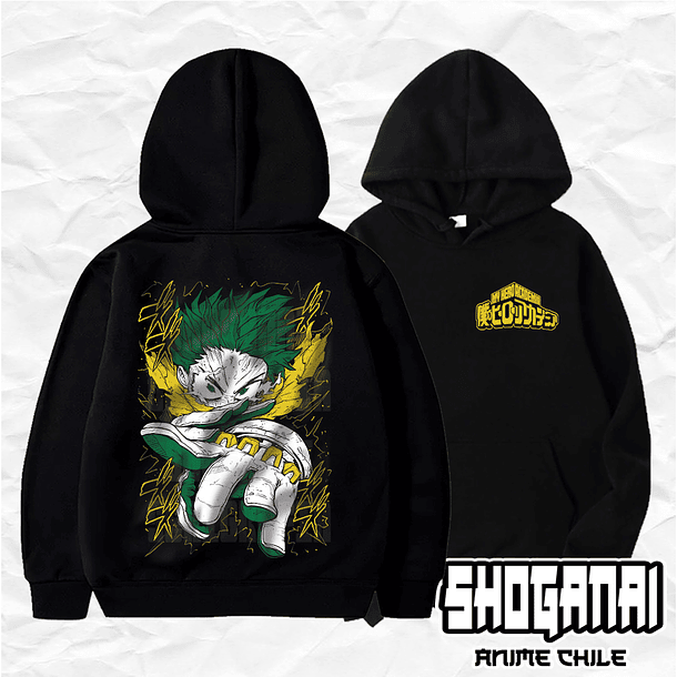 BNH16 Deku / Izuku Midoriya - Boku No Hero / Hoddie - Poleron Canguro 1