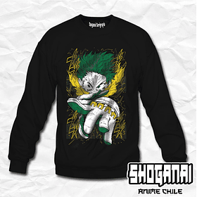BNH16 Deku / Izuku Midoriya - Boku No Hero / Crewneck - Poleron Polo