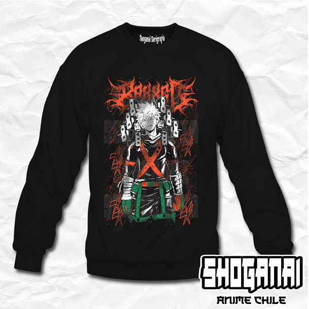 BNH18 Dynamight / Katsuki Bakugo - Boku No Hero / Crewneck - Poleron Polo 1