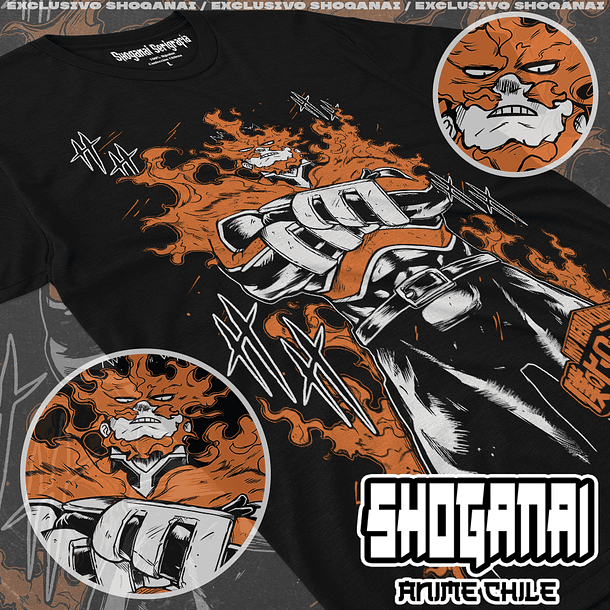 BNH21 Endeavor / Enji Todoroki - Boku No Hero / Polera manga corta 1