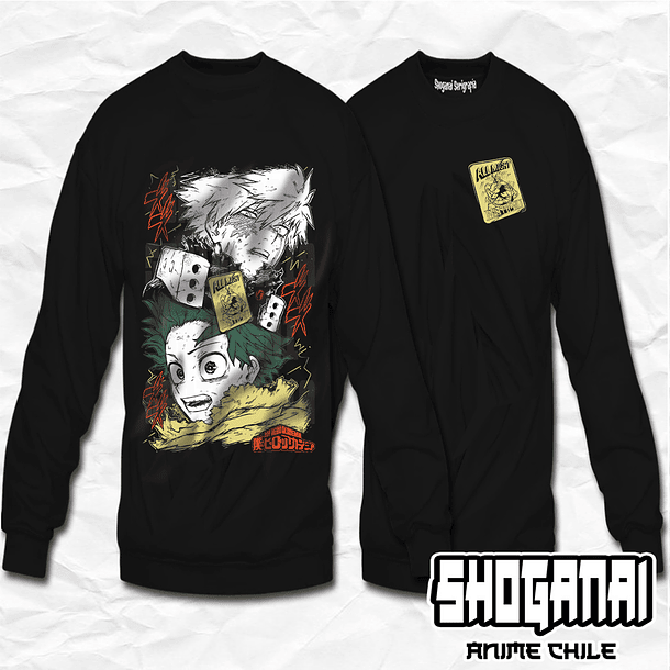 BNH28 Deku y Bakugo - Boku No Hero / Crewneck - Poleron Polo 1