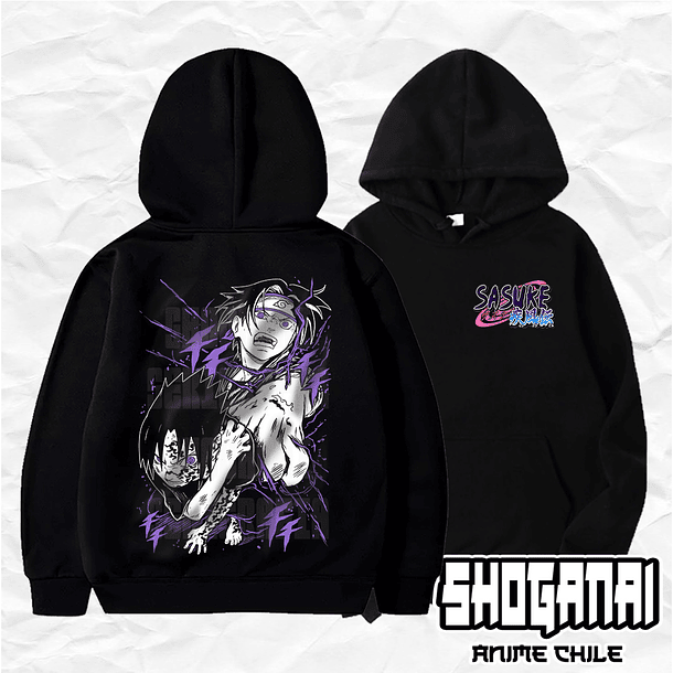 NAR03 Sasuke Uchiha - Naruto / Hoddie - Poleron Canguro 1