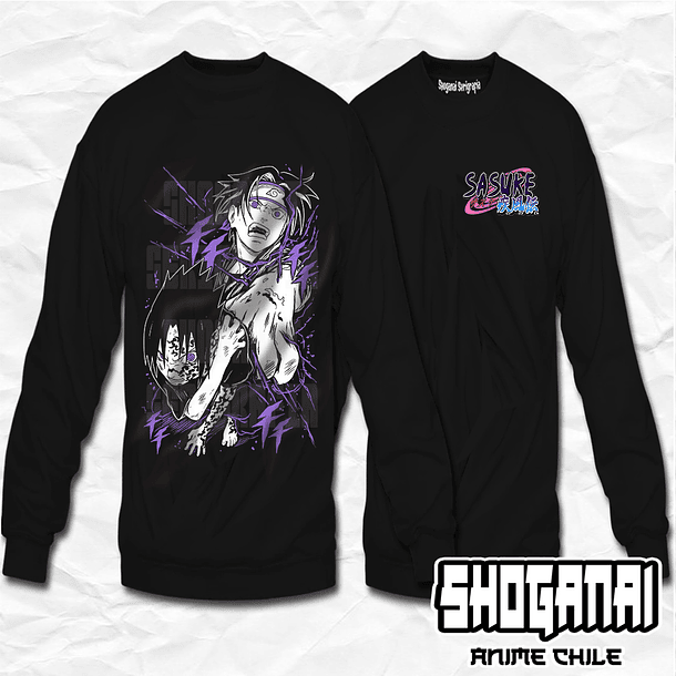 NAR03 Sasuke Uchiha - Naruto / Crewneck - Poleron Polo 1