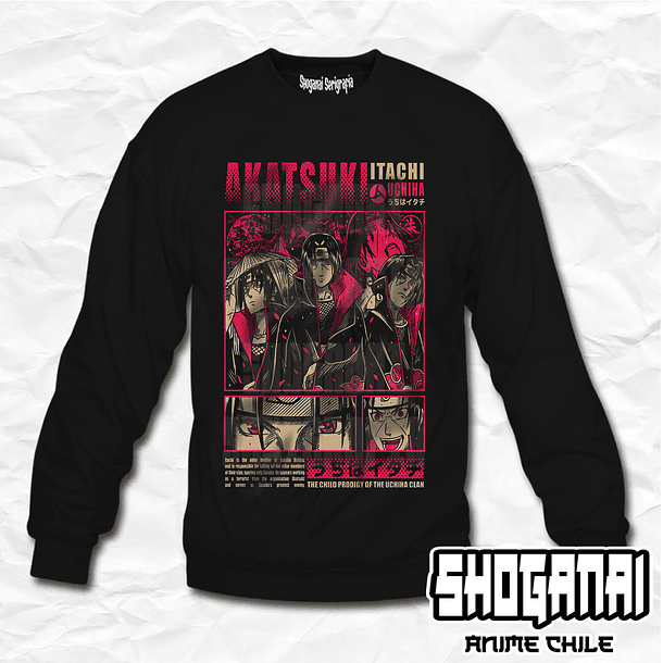 NAR12 OP2 Itachi Uchiha - Naruto / Crewneck - Poleron Polo 1