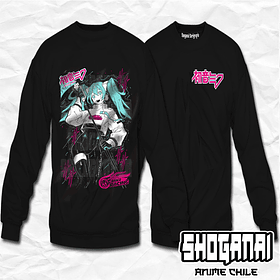 HM02 Hatsune Miku Racing - Hatsune Miku / Crewneck - Poleron Polo