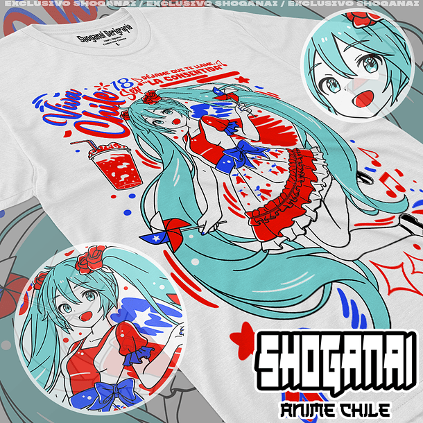 HM03 Hatsune Miku Fiestas Patrias 18SEPT - Hatsune Miku / Polera manga corta 1