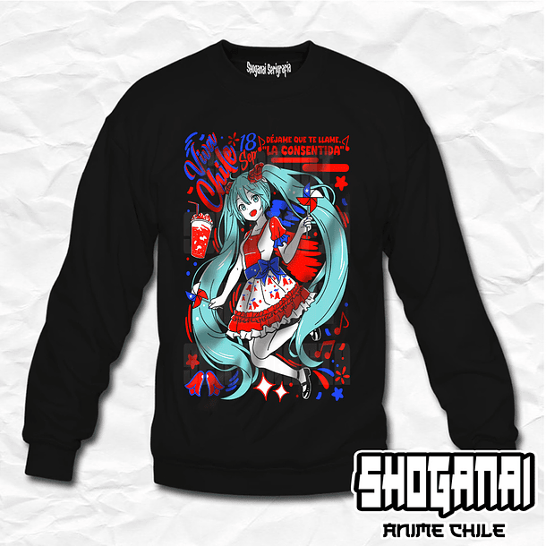 HM03 Hatsune Miku Fiestas Patrias 18SEPT - Hatsune Miku / Crewneck - Poleron Polo 1