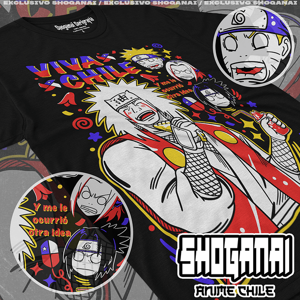 NAR28 Jiraiya Fiestas Patrias 18SEPT - Naruto / Polera manga corta 1