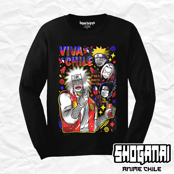 NAR28 Jiraiya Fiestas Patrias 18SEPT - Naruto / Polera manga larga 1