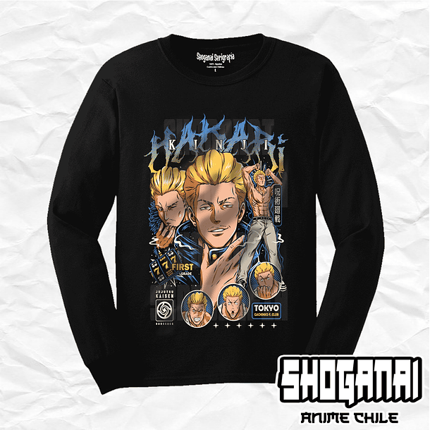 JJK84 Kinji Hakari - Jujutsu Kaisen / Polera manga larga 1