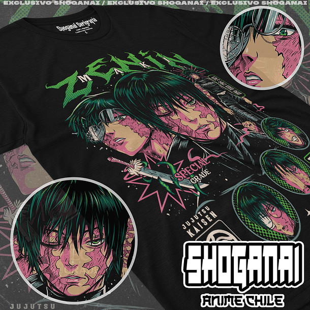 JJK85 Maki Zenin - Jujutsu Kaisen / Polera manga corta 1