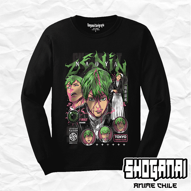 JJK86 Naoya Zenin - Jujutsu Kaisen / Polera manga larga 1