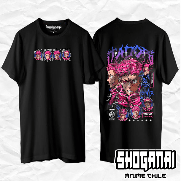 JJK87 Yuji Itadori - Jujutsu Kaisen / Polera manga corta 1