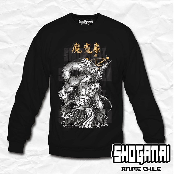 JJK88 Mahoraga (General Divino de las Ocho Hojas Divergentes del Sila) - Jujutsu Kaisen / Crewneck - Poleron Polo 1