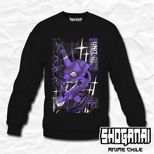 EVA03 Eva 01 - Evangelion / Crewneck - Poleron Polo 1