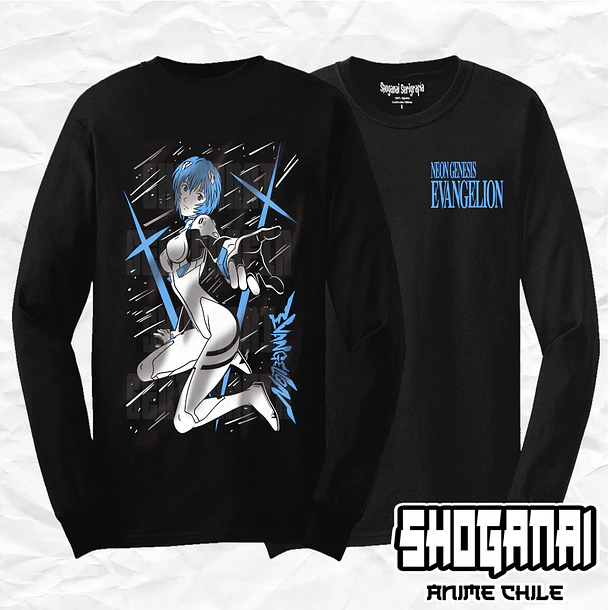 EVA04 Rei Ayanami - Evangelion / Polera manga larga 1