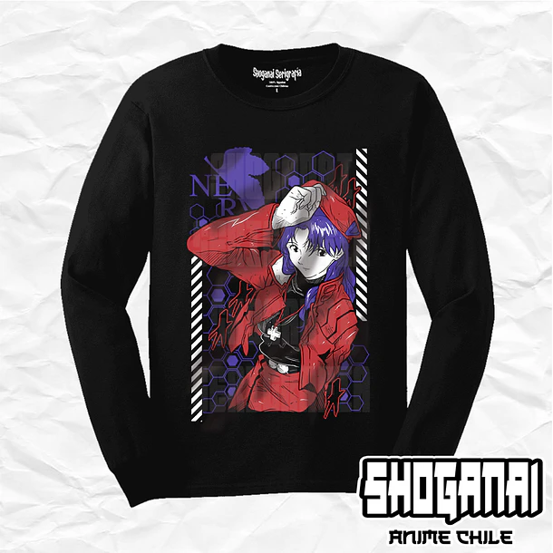 EVA05 Misato Katsuragi - Evangelion / Polera manga larga 1